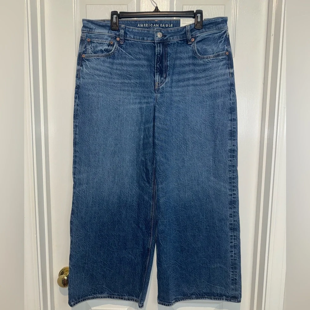 American Eagle Outfitters Low Rise Baggy Wide Leg Jeans. Size 14. NWT